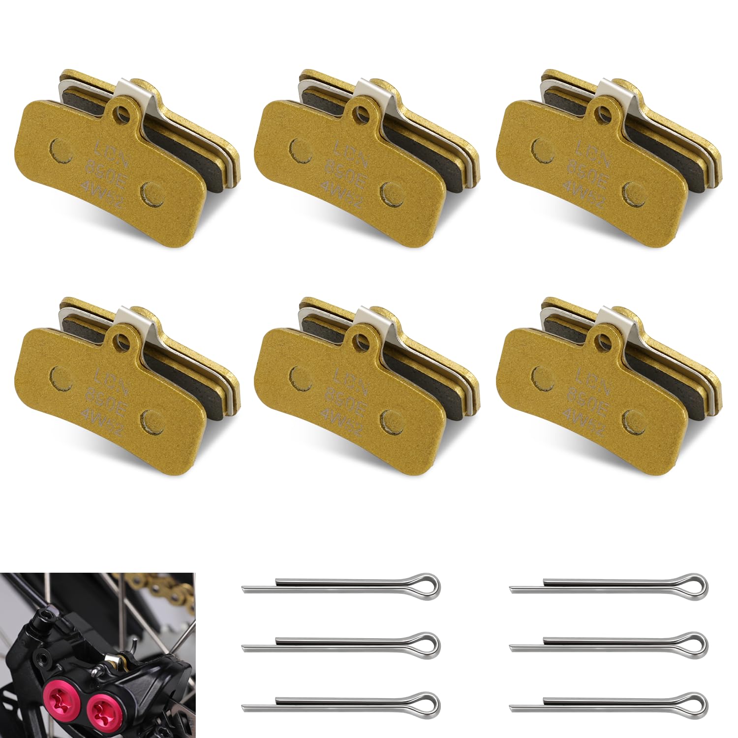 Photo 1 of ***3 PACKS***
***STOCK PHOTO FOR REFERENCE ONLY*** 
SHIQINHA Brake Pads Front and Rear Compatible with Surron Light Bee X and S Talaria Sting MX3 MX4 XXX Segway X260 X160 Electric Dirt Bike Sur-Ron LBX LBS Dirt E-Bike Parts - 6 Packs