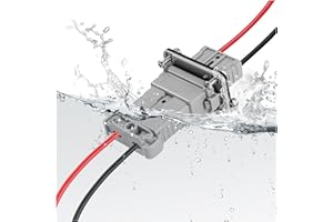 micrl 50 amps Ip68 Waterproof 6-8 Gauge Battery Quick Connect/Disconnect to Board, Jumper Cable Plug Connector Kit for Recovery Winch, Towing Systems(Grey)