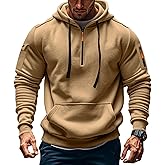 TRFIC Men's Fleece Workout Athletic Pullover Hoodie Long Sleeve Basic Quarter Zip Pullover Sweatshirt with Kanga Pocket