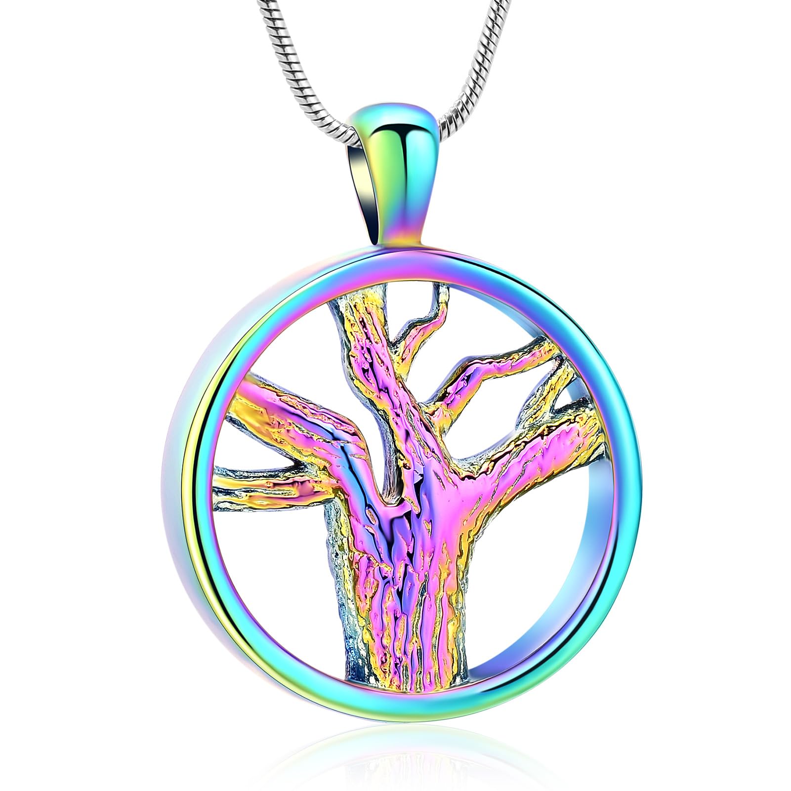 QGJNSGC Tree of Life Cremation Jewelry Urn Necklaces for Ashes Memorial Keepsake Urn Pendant Necklace for Ashes