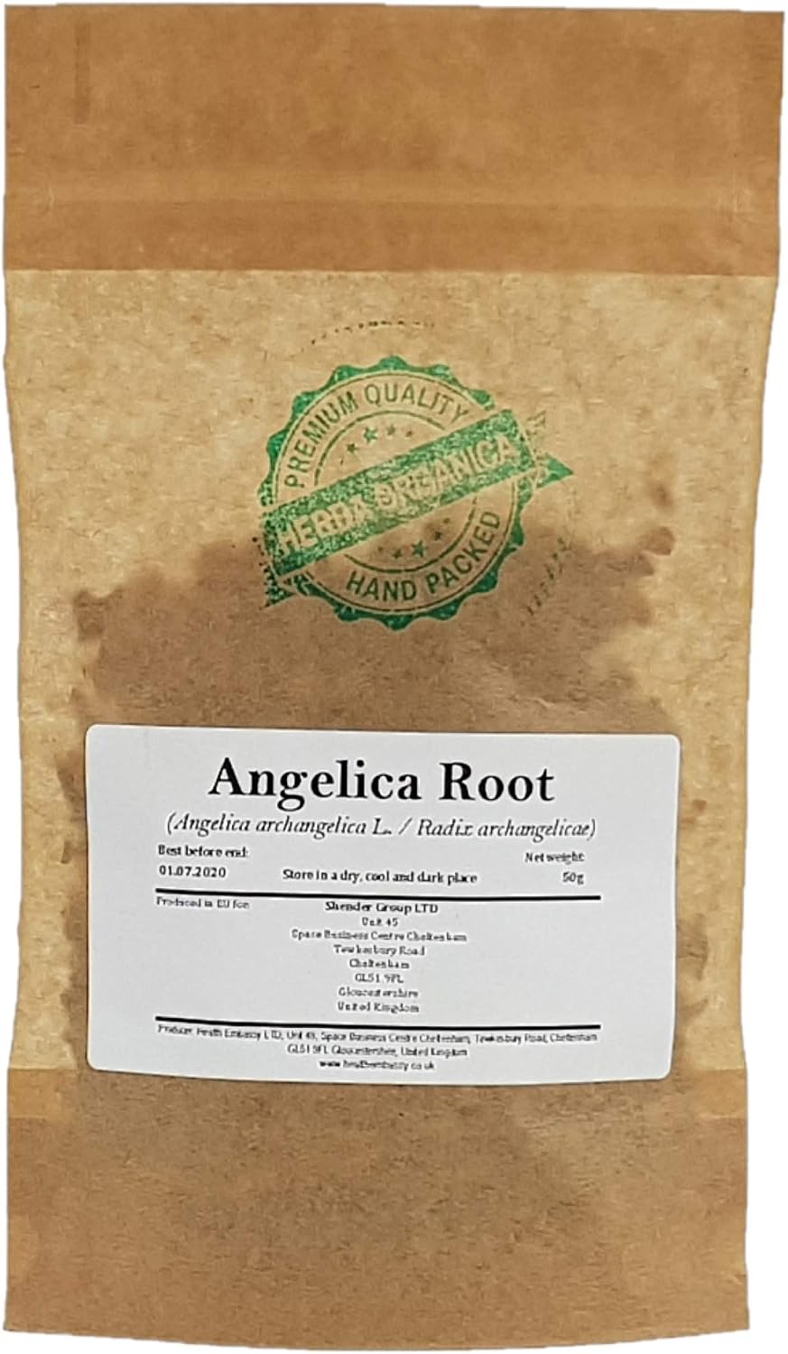 Herba Organica Angelica Root - Angelica Archangelica L - Herbal Tea (50g), 50 g (Pack of 1)