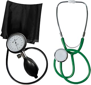 Blutdruckmessgerät Oberarm Profi Tiga Pro 1 Neuware K 1 + Stethoskop Flachkopf Grün Tiga-Med