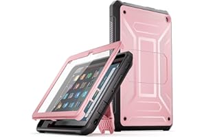 DJ&RPPQ for 11in Case with Screen Protector, Also for 11in Sony Nokia[Built-in Stand ] Heavy Duty Rugged Protective Case, Pink