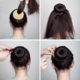 CORTNEY Hair Donuts Bun Maker Set 6pc Beige & 30pc Blonde U Pins for Chignon view 3