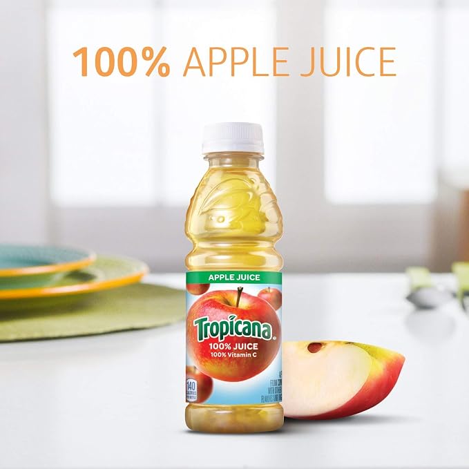 Tropicana 100% Apple Juice 15.2 floz plastic bottle (048500008614)