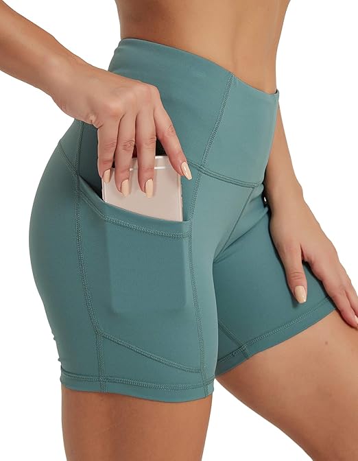Priessei Damen-Shorts, 20,3 cm, 12,7 cm, hohe Taille, fÃ¼r Workout, Yoga, Laufen, Kompression 