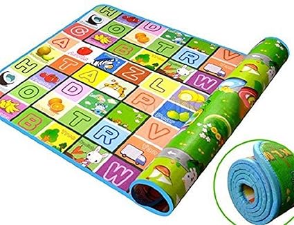 Kitchen Point Playmat Waterproof, Anti Skid, Double Sided Baby Crawling Floor Mat with Zip Bag to Carry for Kids (Large Size-120x180 cm)