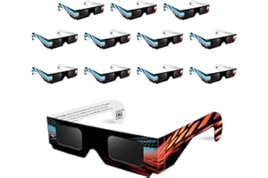 PETLESO Solar Eclipse Glasses (12 pack) Eye Protection Meet ISO 12312-2 International Safety Standards for Direct Sun Viewing