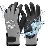 100% Waterproof Gloves for Men and Women, Winter Work Gloves for Cold Weather, Thermal Insulated Freezer Gloves, Touch Screen, With Grip, Grey, Small