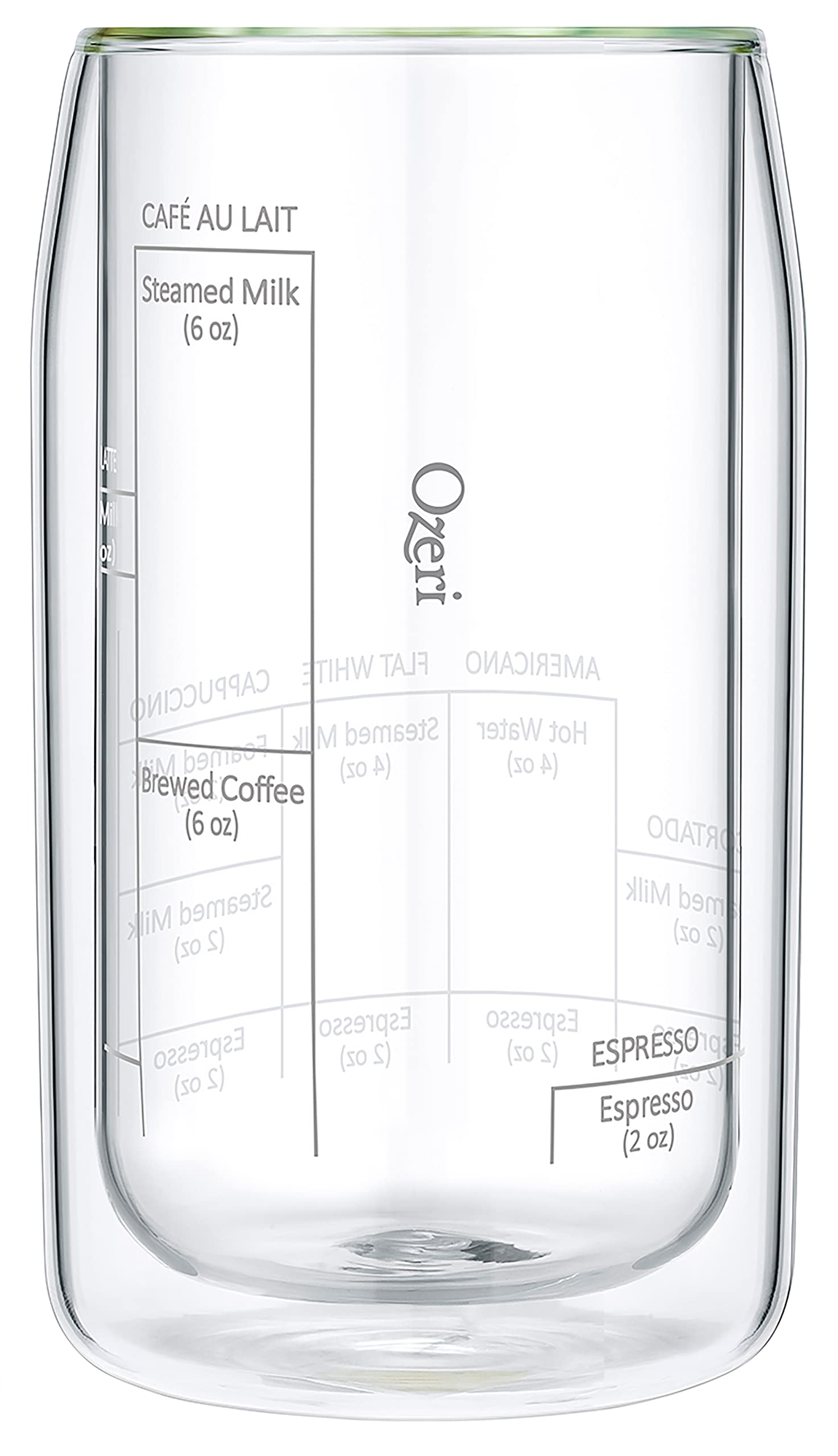 View 1 of * have a small crack on the bottom *
Ozeri Moderna Artisan Series Double Wall Barista Coffee Glass, 15 oz, Clear