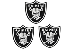 Much Hotter 3Pcs Rugby Fans Favorite Team Logo Embroidered Patch, Iron on or Sew on Patch Applique for Clothes, Dress, Hat, Jeans, DIY Accessories (Black, 3 Count (Pack of 1))