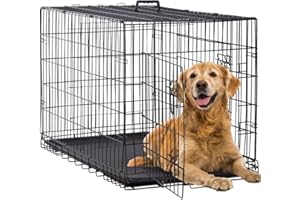 BestPet 24,30,36,42,48 Inch Dog Crates for Large Dogs Folding Mental Wire Crates Dog Kennels Outdoor and Indoor Pet Dog Cage 