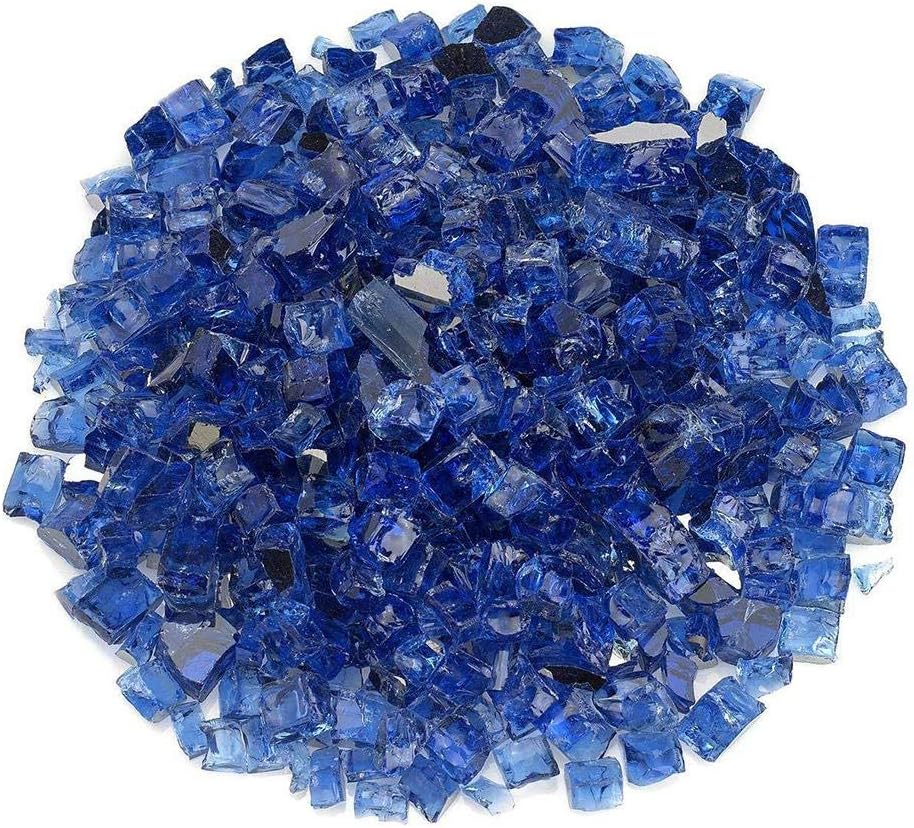 Campinery Reflective Tempered High Luster Fire Glass, Fire Pit Glass Gravel,Fire Glass Rocks Pebbles well-matched