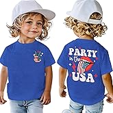 CM C&M WODRO Party in The USA Shirt Toddler Baby Boy Girl 4th of July Patriotic T-Shirt USA Funny Flag Short Sleeve Tee Tops