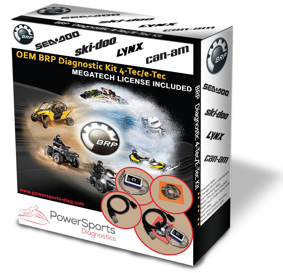 BRP BUDS MPI-3 Diagnostic Kit 4TEC/ETEC with MEGATECH License for SEADOO  SKIDOO CANAM LYNX …: Amazon.ca: Electronics