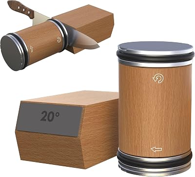 Pietuley Rolling Knife Sharpener Kitchen Sharpening Stone Dual Grit 400/1000