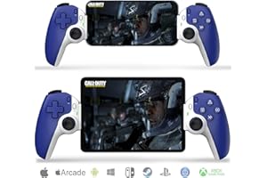 SNAIL BEAR Phone Controller, Game Controller for Android/iOS, 6-Axis Gyro Sensor, Hall Triger and Effect Sensor, Back Clip, Support for Mobile Phone/iphone/Tablet/Switch/playstation, D9 Controller (Blue)