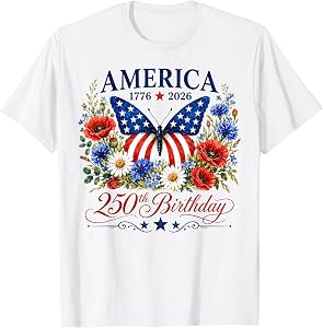 250th Anniversary USA Women 250 Years American 4th of July T-Shirt