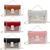 Paterr 5 Pcs Little Girls Purses Cute Girl Chain Bag Princess Chain Purse Small Purse Gifts for Girls Birthday