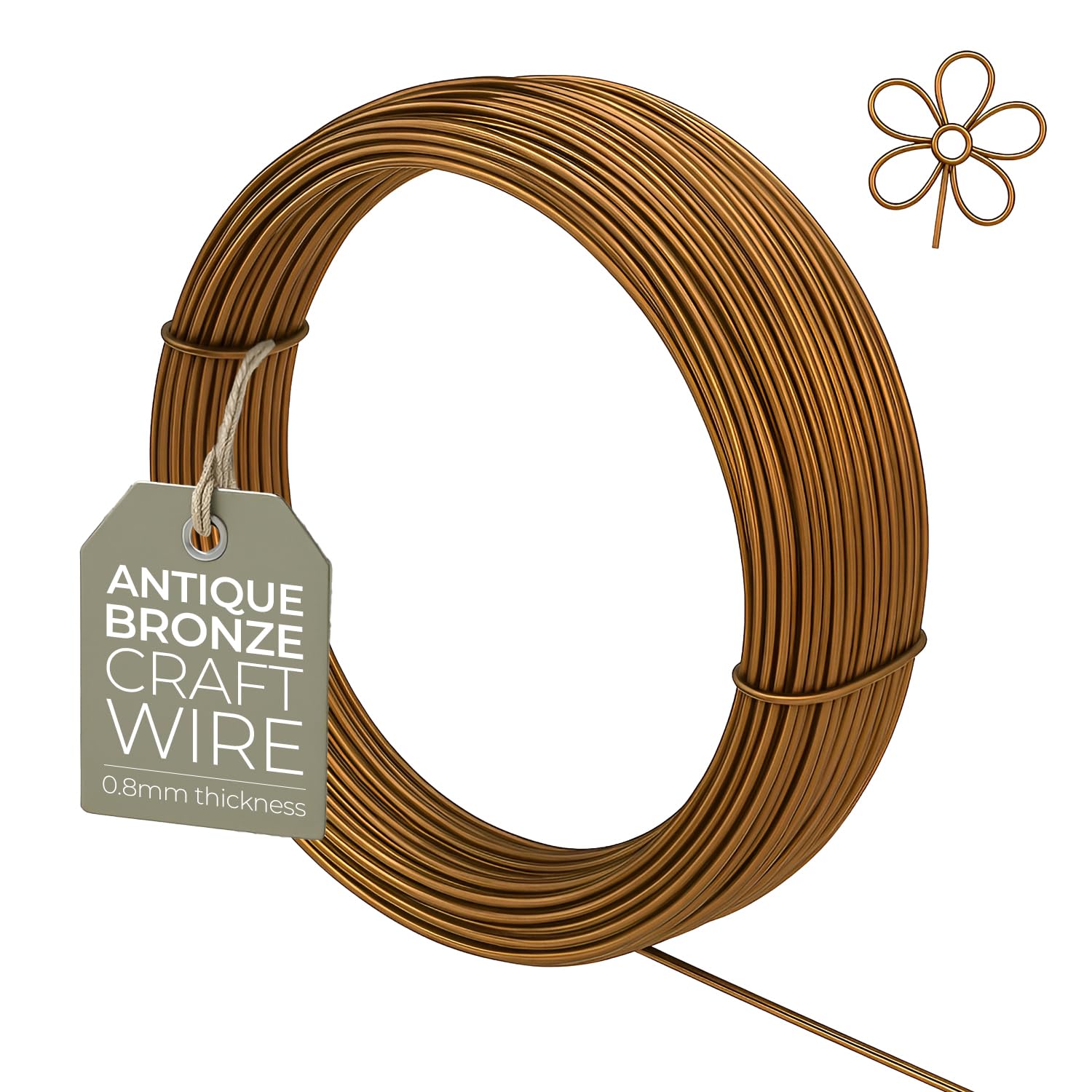 0.8mm (20 Gauge) x 6m Antique Bronze Non-Tarnish Craft Wire for Jewellery, Wire Wrapping, Sculpting, Hobby Craft, Wire Modelling — image 1