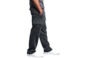 G-Style USA Men's Solid Fleece Heavyweight Cargo Pants