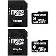 INLAND Micro Center 64GB Class 10 MicroSDXC Flash Memory Card with Adapter for Mobile Device Storage Phone, Tablet, Drone & Full HD Video Recording - 80MB/s UHS-I, C10, U1 (2 Pack)
