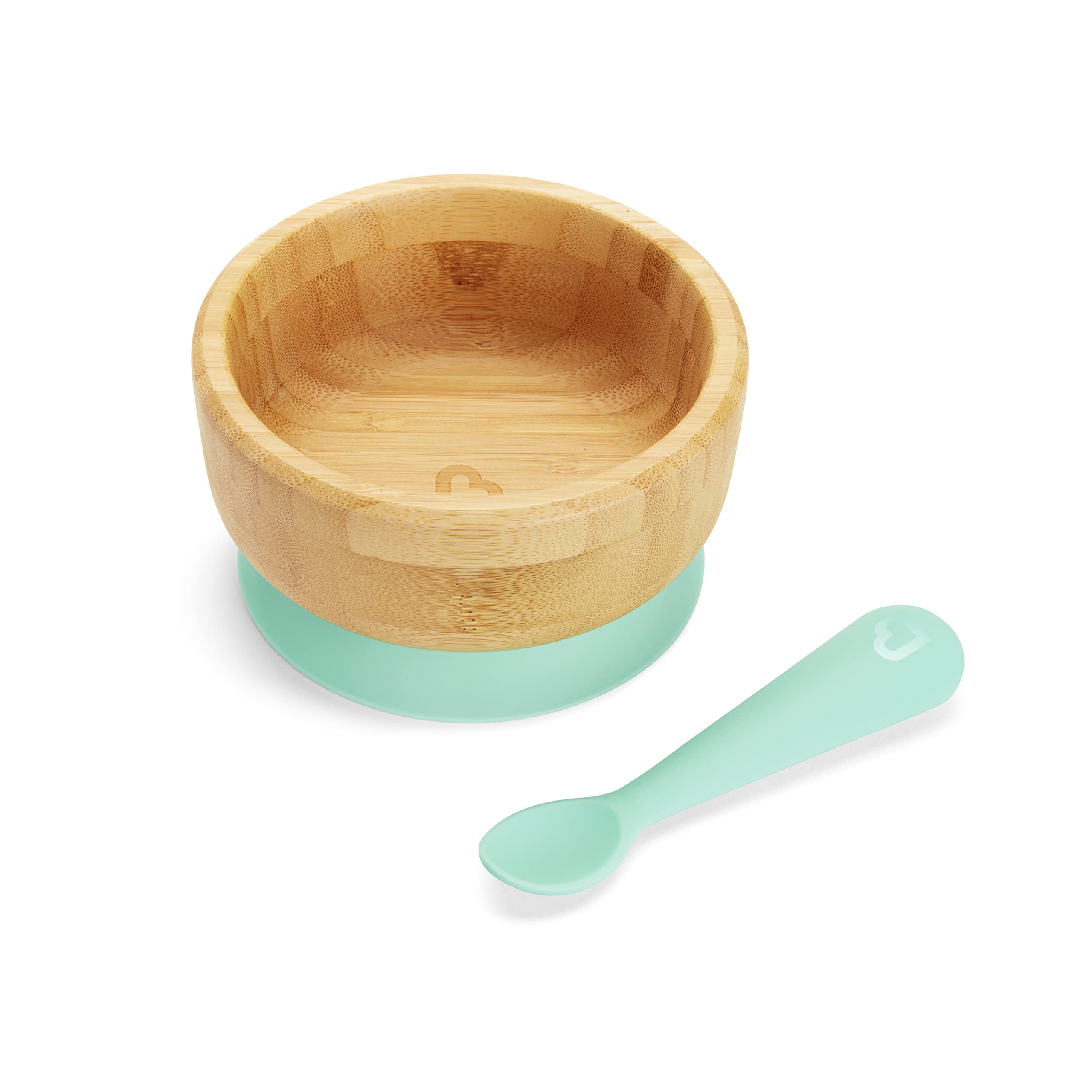 Photo 1 of Munchkin® Bambou™ Suction Bowl and Silicone Spoon for Babies and Toddlers, Non-Toxic Bamboo