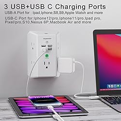 Multi Plug Outlet Surge Protector, POWERIVER