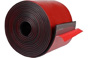 TORRAMI Neoprene Rubber Strips Adhesive Solid Rubber Sheets, Rolls & Strips for DIY Weather Stripping Gasket Seal Rubber Strip with Adhesive Backing(4” Wide x 1/8" Thick x 10' Long)
