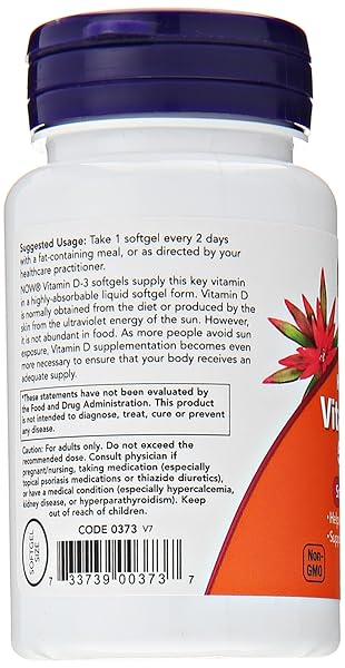 NOW VITAMIN D-3 5,000 IU,240 SOFTGELS