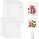 Vacuum Sealer Bags Compatible with Chef Preserve,10PCS Reusable Food Grade And Leak-Proof Storage Bags,Clear,5pcs (10.24 * 11.02 in),5pcs(10.24 * 13.39 in)