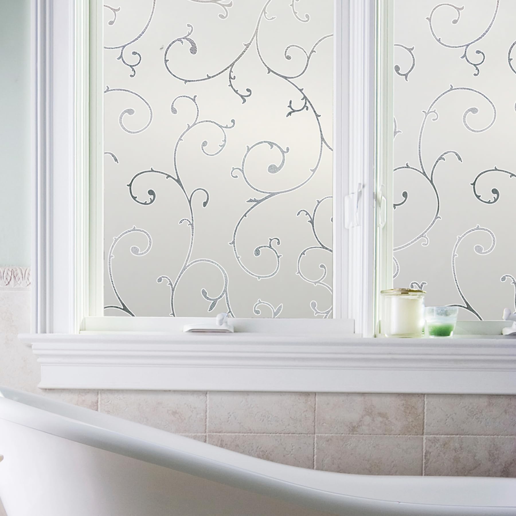 Artscape Etched Lace | Decorative Privacy Window Film with Textured Glass Pattern | Non-Adhesive & UV Protection | Easy to Apply & Removable | 61 x 91 cm