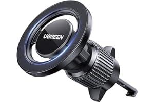 UGREEN Car Phone Mount for Magsafe Air Vent Car Mount Magnetic Phone Holder Compatible with iPhone 17 16 15 14 13 12 Pro Max, Strongest Magnet Black