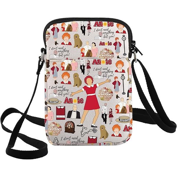 Annie Musik-Make-up-Tasche „The Sun Will Come Out Tomorrow“ – Baumwolle, 23 X 16,5 Cm