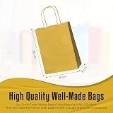 Thepaperbagstore 10 Gold Small Paper Party Bags With Handles 18x22x8cm view 4