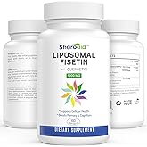 Sharoaid Liposomal Fisetin with Quercetin Supplements 1200 mg per Serving,High Absorption Polyphenols Antioxidants for Women,Men,Non-GMO,Gluten-Free,1 Bottle-60 Softgels