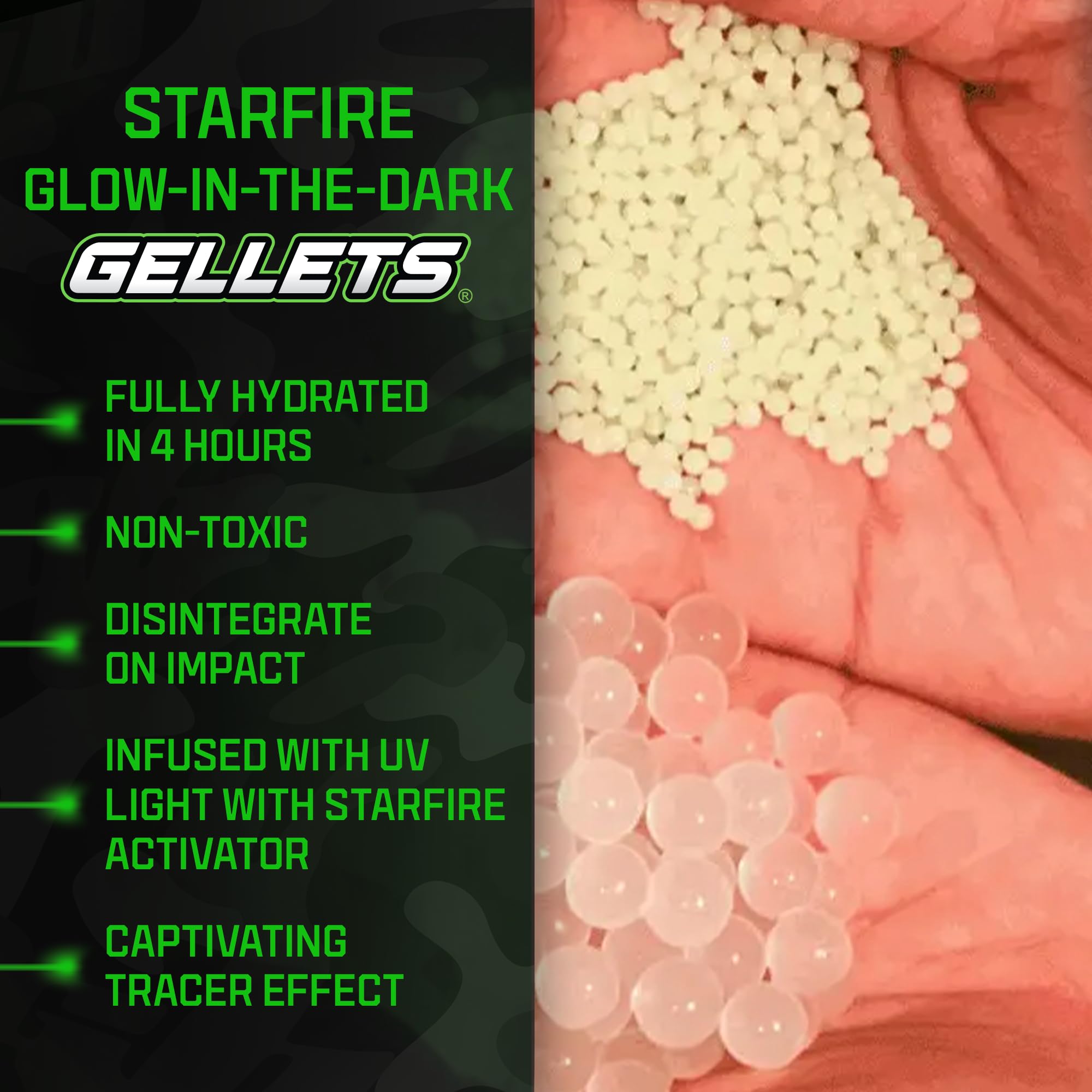 Gel Blaster Starfire XL - Glow-in-The-Dark Supersized Toy Gel Blasters with Water Based Beads - Semi, Full-Auto, Triple Burst Modes & Adjustable FPS - Outdoor Games & Toys - Ages 14+