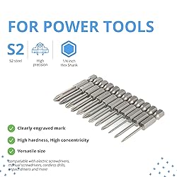 VESTTIO Phillips Cross Slot Screwdriver Bit Set
