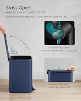 SONGMICS Kitchen Bin 20 L Steel Pedal Bin with Inner Bucket Midnight Blue view 7