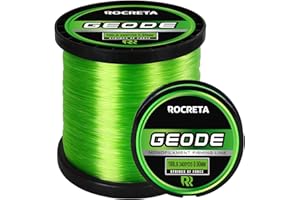ROCRETA Geode Monofilament Fishing Line - Premium Resistant Nylon Mono Fishing Line 3-100lb - Superior Freshwater & Saltwater Mono Leader Materials 500/1200/2400yds