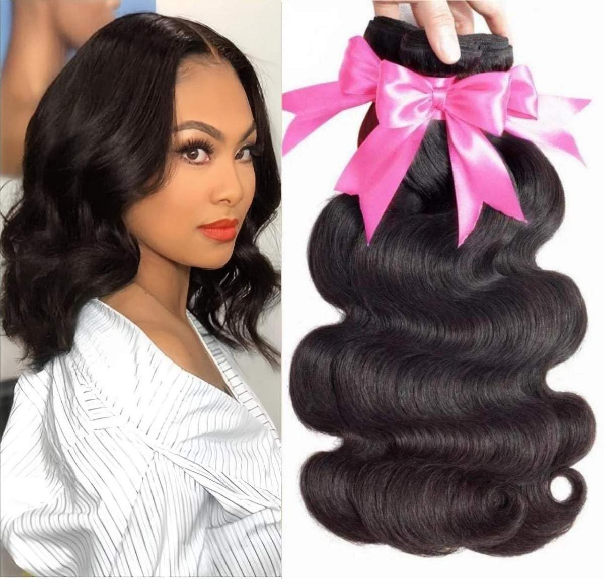 Sexycat Body Wave Human Hair Bundles 12 14 16 Inch Brazilian Virgin Hair Extensions Weave 100% Unprocessed Bundles Human Hair Natural Color — image 1