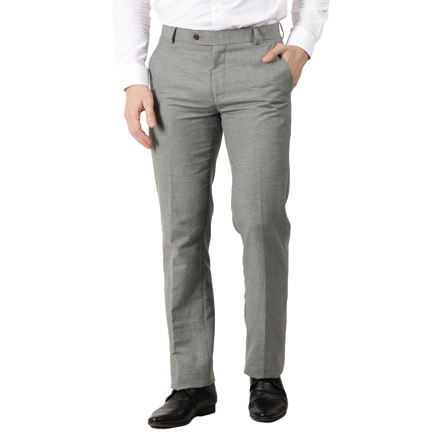 narrow fit formal pants
