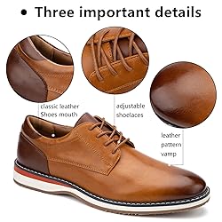 Meijiana Men's Oxfords Casual Dress Shoes Leather