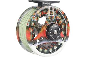 M MAXIMUMCATCH Maxcatch ECO Large Arbor Fly Fishing Reel (3/4wt 5/6wt 7/8wt) and Pre-Loaded Fly Reel with Line Combo