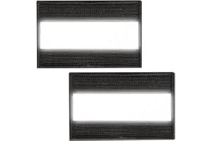 ZESION 2pcs Reflective Safety Patches， Hook and Loop Reflective Patches for Night Sports, Labor Wear, Rain Jackets, Hikers, Dog Tactical Undershirts, Firefighter Rescue Police, Black