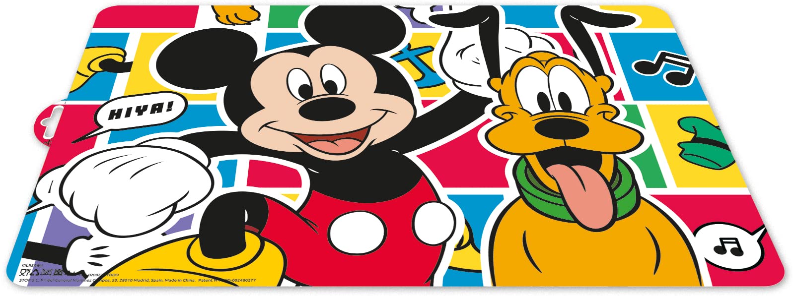 2332; Mickey Lenticular Placemat, Plastic product; Dimensions 43x29cm