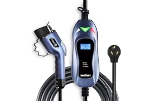 MUSTART Level 2 Portable EV Charger (240 Volt, 25ft Cable, 25 Amp), Electric Vehicle Charger Plug-in EV Charging Station with NEMA 10-30P