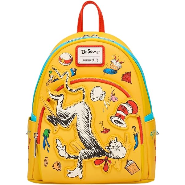 Loungefly Dr Seuss Cat in the Hat AOP Double Strap Shoulder Bag Amazon.com: Loungefly Dr Seuss Cat in the Hat AOP Double  main image 3