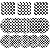 40 Pcs Race Car Plates and and Napkins - Black and White Checkered Birthday Decorations Tableware, Racing Cars Dinner Dessert Paper Plates Checkered Flag Napkins Set for Race Car Sport Party Supplies