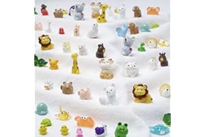 ZMRU 36 Types Forest Mini Resin Animals, Plastic Tiny Animals to Hide, Miniature Animals Figures for Fairy Garden, Dollhouse, Terrariums, Shadowboxes, Cake Topper Decor